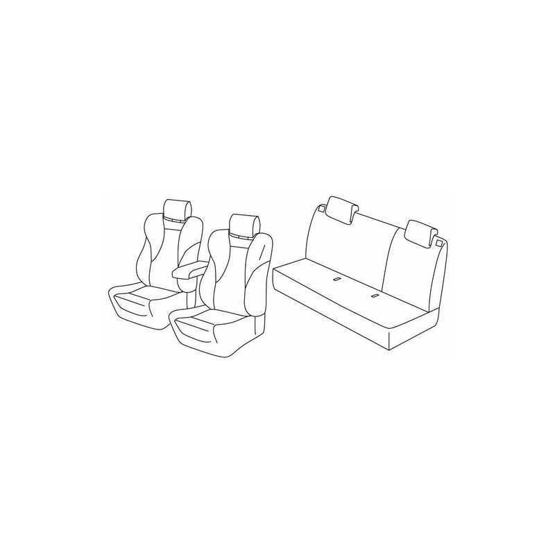 Set coprisedili Superior - Nero Rosso - Audi A1 3p (Ambition) (09 10 01 15)