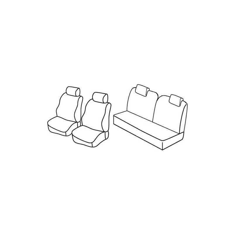 Set coprisedili Superior - Nero Grigio - Citroen C2 (Tonic) (10 03 03 10)