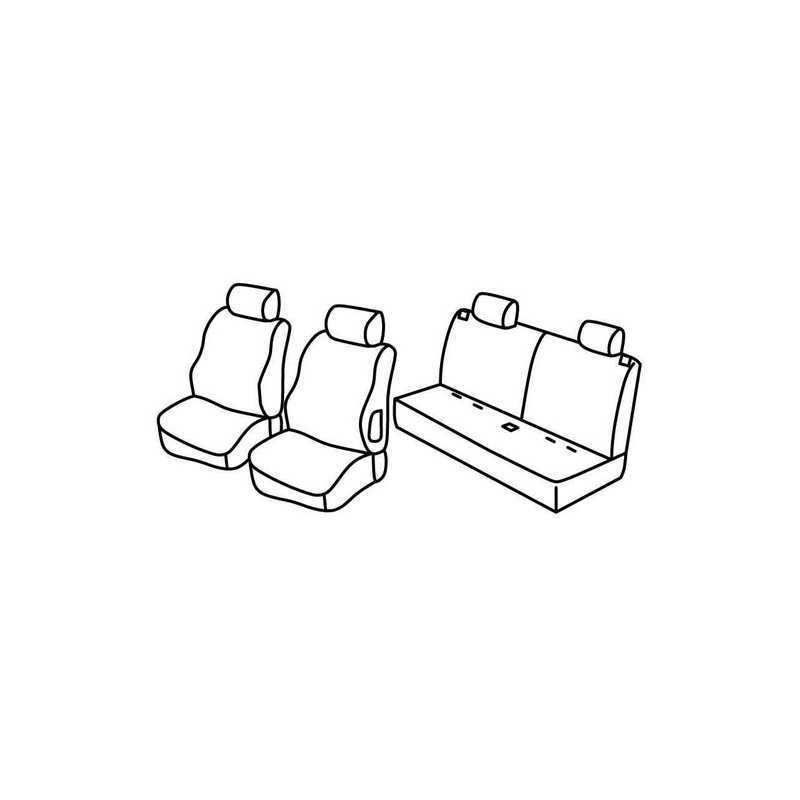 Set coprisedili Superior - Nero Blu - Citroen C3 Pluriel (05 03 11 10)