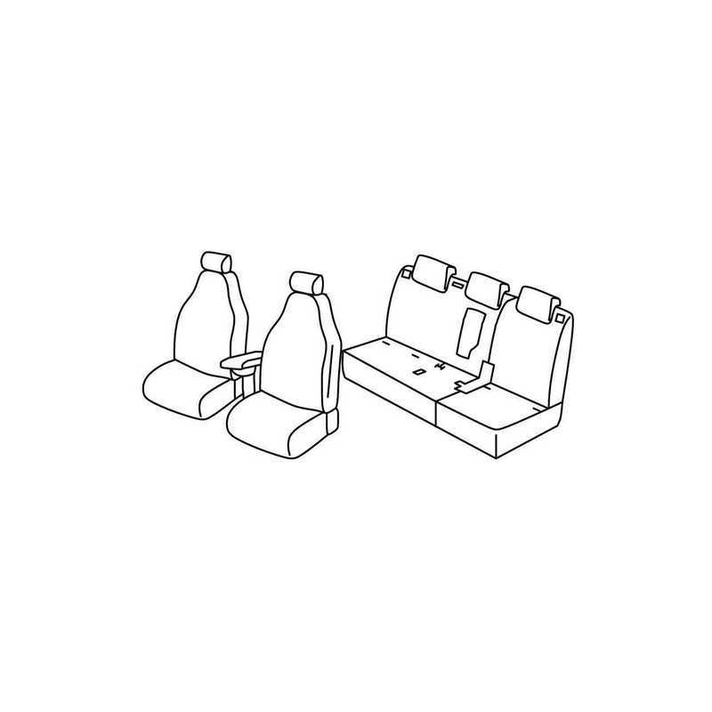 Set coprisedili Superior - Grigio Nero - Fiat 500L (09 12 )