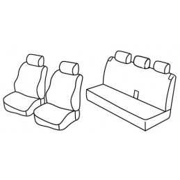 Set coprisedili Superior - Nero Rosso - Fiat Brava (10 95 12 03)