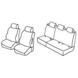 Set coprisedili Superior - Nero Rosso - Fiat Sedici (03 06 05 15)