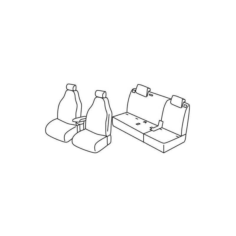 Set coprisedili Superior - Nero Grigio - Fiat 500L Cross (06 17 ) - Fiat 500L Trekking (11 13 05 17)