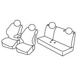 Set coprisedili Superior - Nero Rosso - Fiat 500X (Lounge) (02 15 )