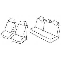 Set coprisedili Superior - Grigio Nero - Kia Rio 3p (09 11 12 14)