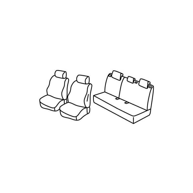 Set coprisedili Superior - Nero Blu - Kia Rio 5p (04 17 )
