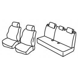 Set coprisedili Superior - Nero Grigio - Kia Rio 5p (04 17 )