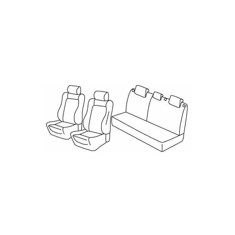 Set coprisedili Superior - Nero Rosso - Lancia Ypsilon 5p (10 15 )