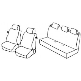 Set coprisedili Superior - Nero Grigio - Nissan Micra 3p (10 07 10 10)