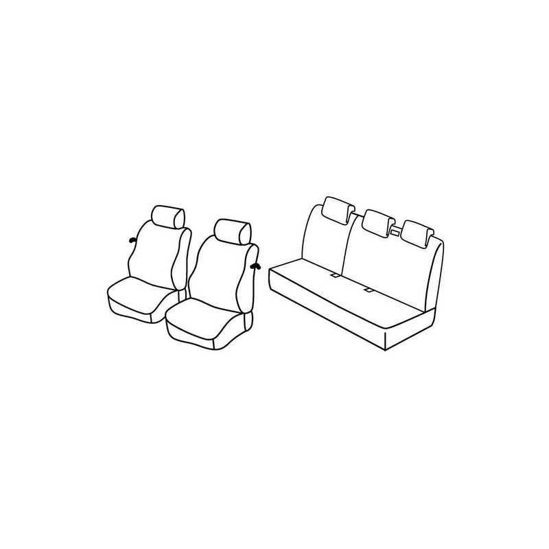 Set coprisedili Superior - Nero Grigio - Nissan Micra 3p (01 03 09 07)