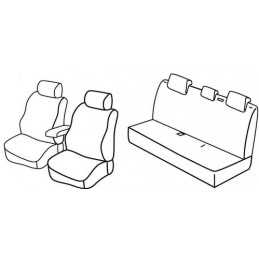 Set coprisedili Superior - Nero Grigio - Nissan Micra (11 10 02 17)