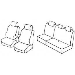 Set coprisedili Superior - Nero Grigio - Nissan Micra (11 10 02 17)