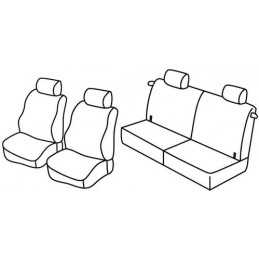 Set coprisedili Superior - Grigio Nero - Opel Agila (05 00 01 08)