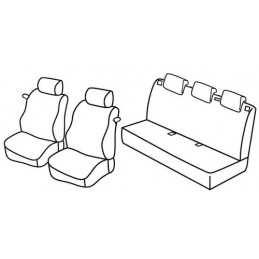 Set coprisedili Superior - Nero Grigio - Opel Corsa 3p (09 06 11 14)