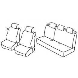 Set coprisedili Superior - Nero Grigio - Opel Corsa 3p (09 06 11 14)