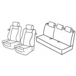 Set coprisedili Superior - Nero Grigio - Opel Corsa 3p (Sport) (09 06 11 14)