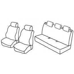 Set coprisedili Superior - Grigio Nero - Opel Corsa 5p (09 06 11 14)