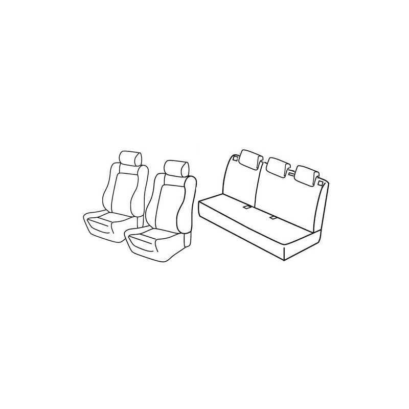 Set coprisedili Superior - Nero Rosso - Opel Corsa 5p (Sport Edition) (09 06 11 14)