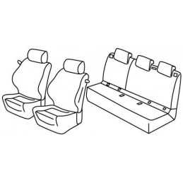 Set coprisedili Superior - Nero Rosso - Opel Corsa 3p (12 14 )