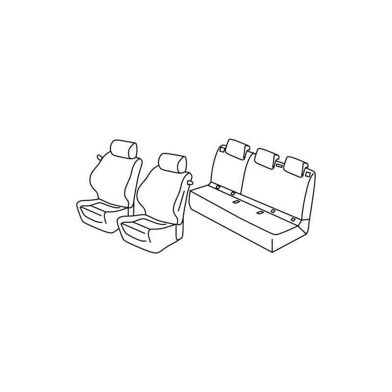 Set coprisedili Superior - Nero Grigio - Opel Corsa 3p (12 14 )