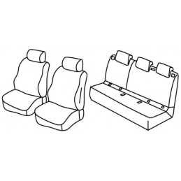 Set coprisedili Superior - Nero Rosso - Opel Corsa 5p (12 14 )