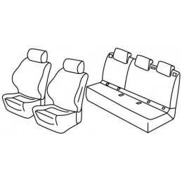 Set coprisedili Superior - Nero Blu - Opel Corsa 5p (12 14 )