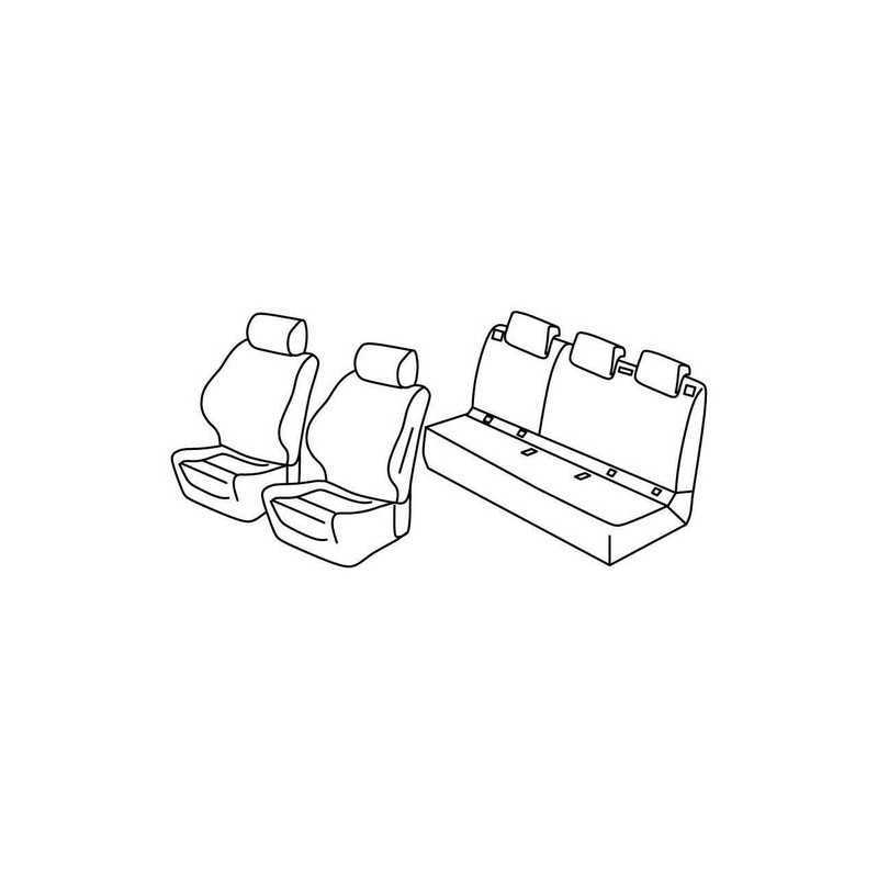 Set coprisedili Superior - Nero Blu - Opel Corsa 5p (12 14 )