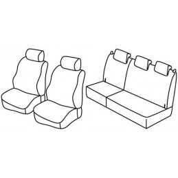 Set coprisedili Superior - Grigio Nero - Opel Agila (05 00 01 08)