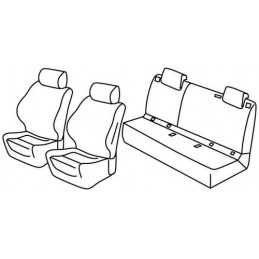 Set coprisedili Superior - Nero Blu - Opel Corsa 5p (12 14 )