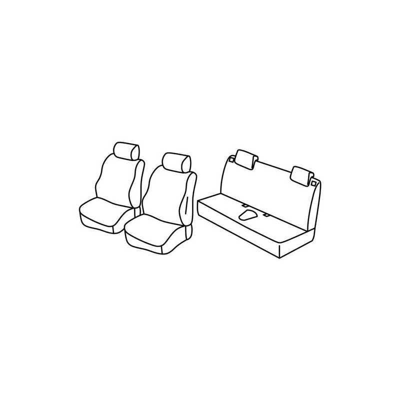 Set coprisedili Superior - Nero Rosso - Opel Karl (12 14 )