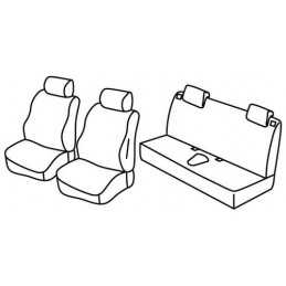 Set coprisedili Superior - Nero Grigio - Opel Karl (12 14 )