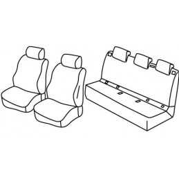 Set coprisedili Superior - Nero Blu - Opel Corsa 5p (12 14 )
