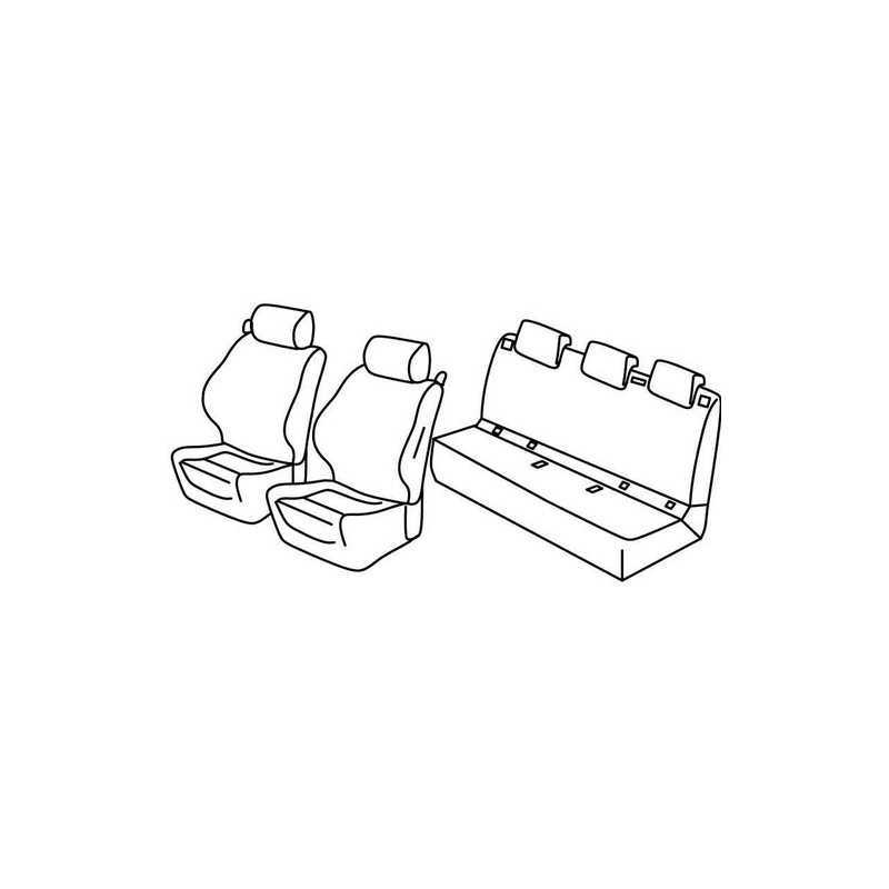 Set coprisedili Superior - Nero Grigio - Opel Corsa 3p (12 14 )