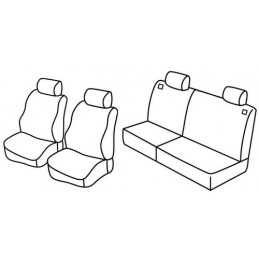 Set coprisedili Superior - Nero Blu - Peugeot 206 3p (fino al 4 2003) (09 98 04 03) - Peugeot 206 5p (no Roland Garros) (09 98 0