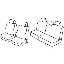 Set coprisedili Superior - Beige - Peugeot 206 3p (fino al 4 2003) (09 98 04 03) - Peugeot 206 5p (no Roland Garros) (09 98 04 0