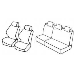 Set coprisedili Superior - Grigio Nero - Peugeot 206 3p (fino al 4 2003) (09 98 04 03) - Peugeot 206 5p (no Roland Garros) (09 9