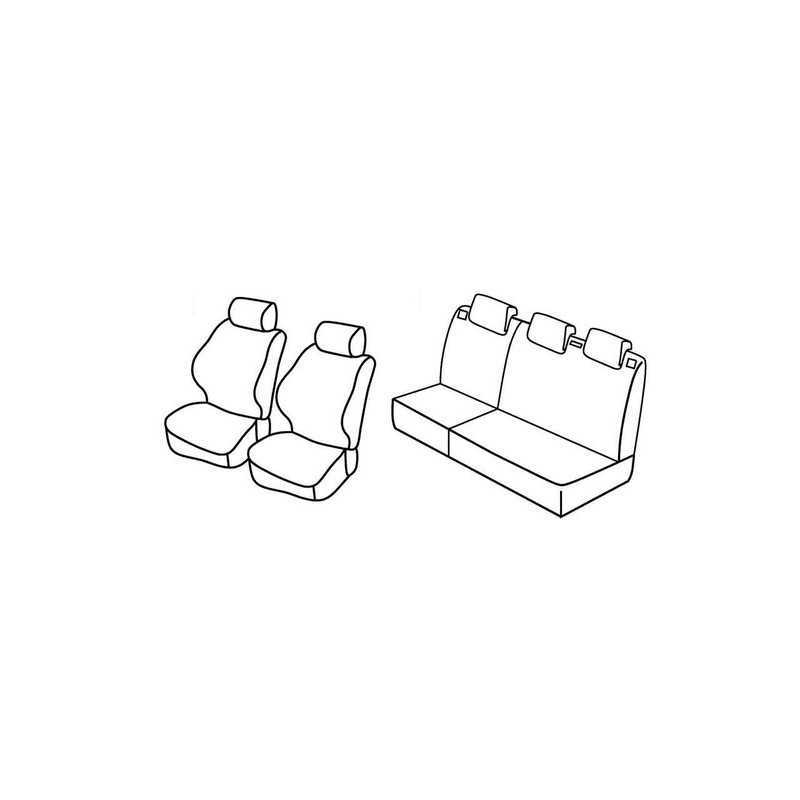 Set coprisedili Superior - Nero Blu - Peugeot 206 3p (fino al 4 2003) (09 98 04 03) - Peugeot 206 5p (no Roland Garros) (09 98 0