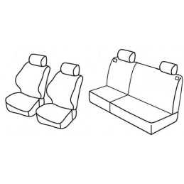 Set coprisedili Superior - Nero Grigio - Peugeot 206 5p (Roland Garros) (09 98 04 03)