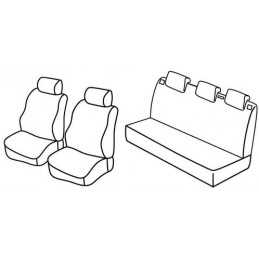 Set coprisedili Superior - Nero Rosso - Peugeot 206 3p (dal 5 2003) (05 03 02 09) - Peugeot 206 5p (dal 5 2003) (05 03 02 09) -
