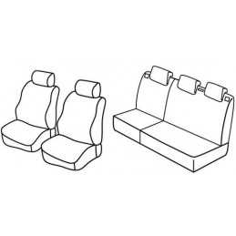 Set coprisedili Superior - Nero Blu - Peugeot 206 3p (dal 5 2003) (05 03 02 09) - Peugeot 206 5p (dal 5 2003) (05 03 02 09) - Pe