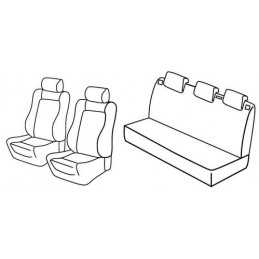 Set coprisedili Superior - Nero Blu - Peugeot 206 3p (dal 5 2003) (05 03 02 09) - Peugeot 206 5p (dal 5 2003) (05 03 02 09)