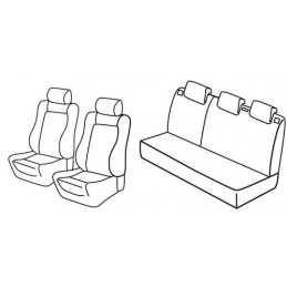 Set coprisedili Superior - Nero Blu - Peugeot 206 3p (dal 5 2003) (05 03 02 09) - Peugeot 206 5p (dal 5 2003) (05 03 02 09)