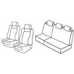 Set coprisedili Superior - Grigio Nero - Peugeot 206 3p (Quicksilver) (05 03 02 09) - Peugeot 206 5p (Quicksilver) (05 03 02 09)