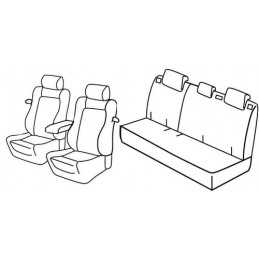 Set coprisedili Superior - Nero Blu - Peugeot 208 3p (04 12 07 18)
