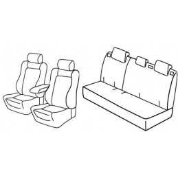 Set coprisedili Superior - Nero Blu - Peugeot 208 5p (04 12 )