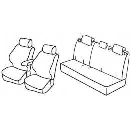 Set coprisedili Superior - Grigio Nero - Peugeot 208 5p (04 12 )
