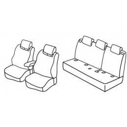 Set coprisedili Superior - Nero Grigio - Renault Clio IV 5p (10 12 ) - Renault Clio IV Sporter (04 13 )