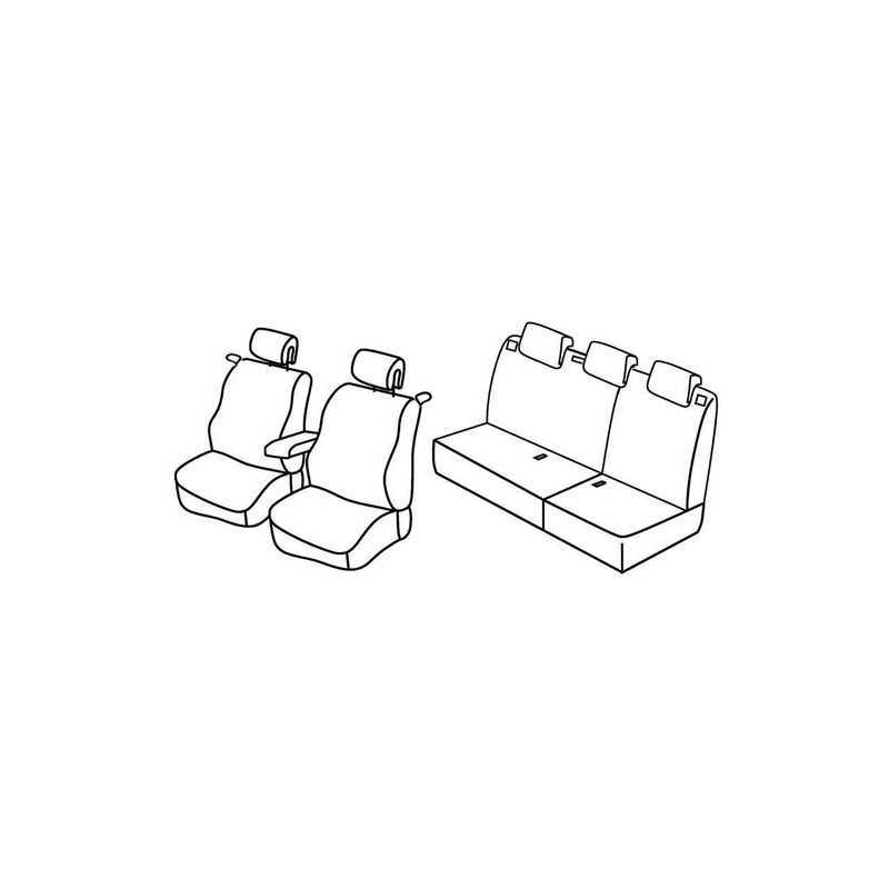 Set coprisedili Superior - Nero Rosso - Renault Megane II 3p (fino al 8 2006) (10 02 08 06)