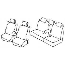 Set coprisedili Superior - Nero Blu - Renault Megane II 3p (dal 9 2006) (09 06 10 08)