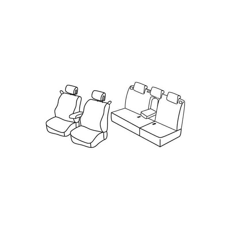 Set coprisedili Superior - Nero Grigio - Renault Megane II 3p (dal 9 2006) (09 06 10 08)